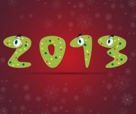 Snake 2013 Christmas design vector graphics 08