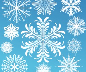 Different Snowflake elements vector graphics 02