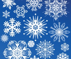 Different Snowflake elements vector graphics 04