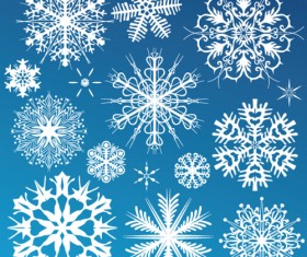 Different Snowflake elements vector graphics 05