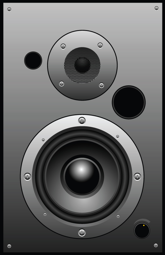 Different Speaker System design vector set 01