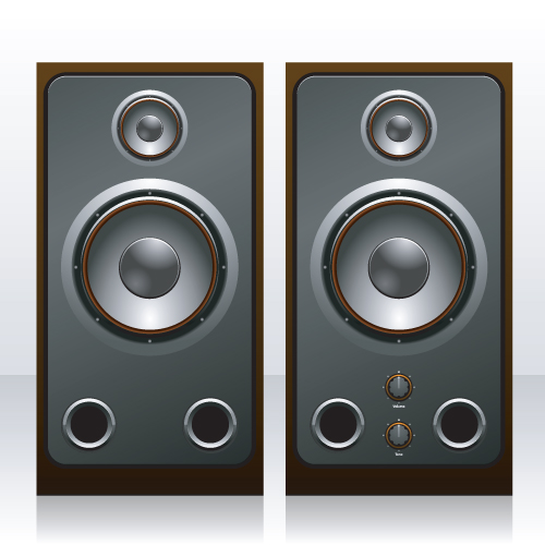 Different Speaker System design vector set 02