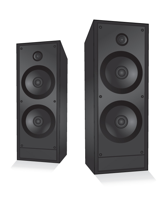 Different Speaker System design vector set 03