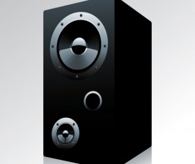 Different Speaker System design vector set 04