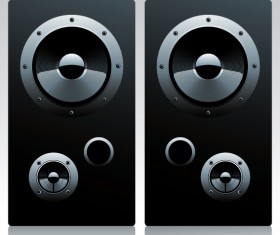 Different Speaker System design vector set 05