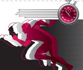 Sports design elements vector background 03