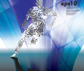 Sports design elements vector background 05