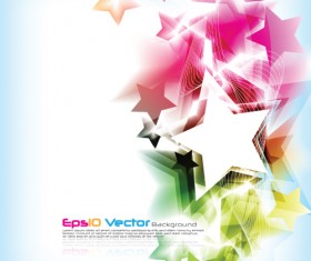 Colorful Stars Background art vector 04