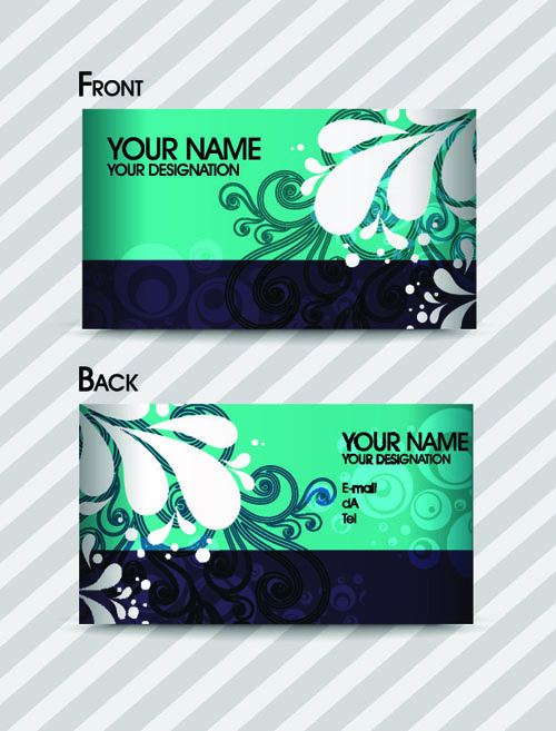 Commonly Stylish business card design vector 01