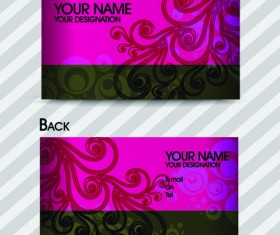 Commonly Stylish business card design vector 02