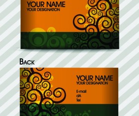 Commonly Stylish business card design vector 03
