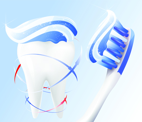 Protect teeth design elements vector graphics 03