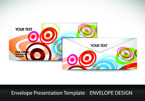 envelope presentation Template design vector 05