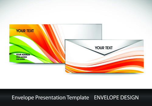 envelope presentation Template design vector 06