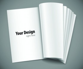 Set of Journal blank page design vector 01
