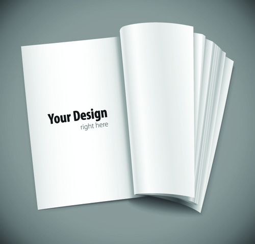 Set of Journal blank page design vector 01