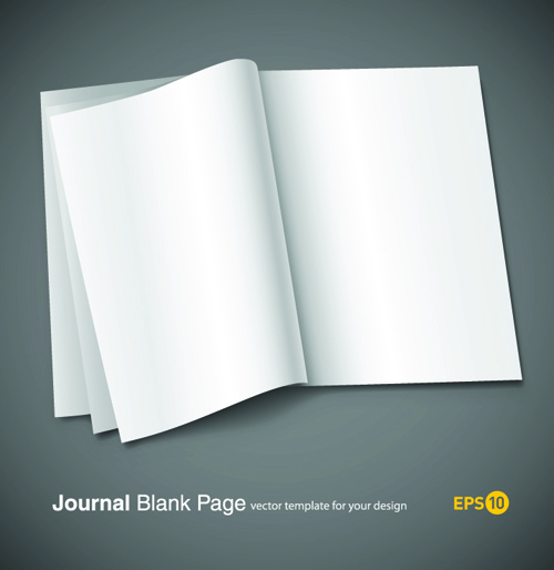 Set of Journal blank page design vector 03