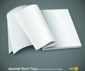 Set of Journal blank page design vector 04