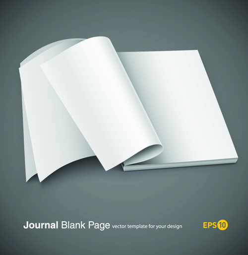 Set of Journal blank page design vector 04
