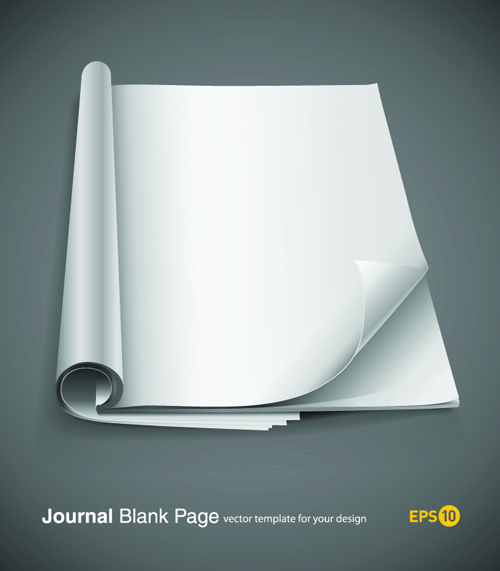 Set of Journal blank page design vector 05