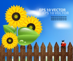 Bright Templates Nature elements vector 04