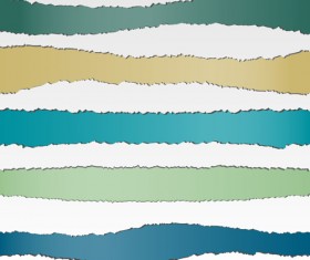 Set of Torn paper banner vector 01