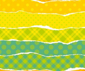 Set of Torn paper banner vector 02