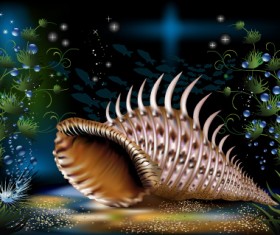 Pretty Underwater World element vector 05