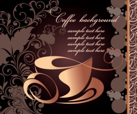 Creative coffee art backgrounds vector 04