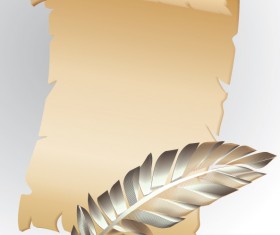 Vintage parchment scroll design vector graphics 01