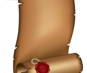 Vintage parchment scroll design vector graphics 03