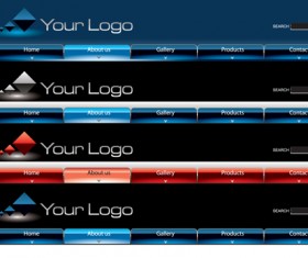 Various sites menus design vector graphics 06