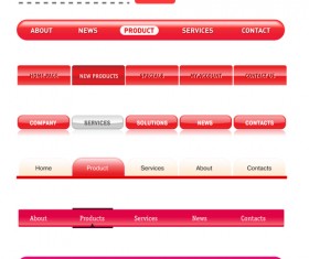 Various sites menus design vector graphics 07