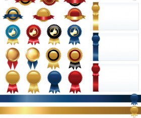 Set of Wax Seal And Award design elements vector 01