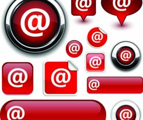 Web design elements Buttons and stickers vector set 01