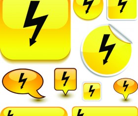 Web design elements Buttons and stickers vector set 05