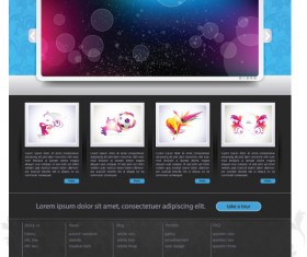 Black style Website Templates design vector 02