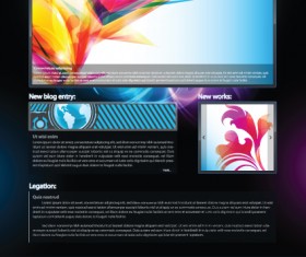 Black style Website Templates design vector 03
