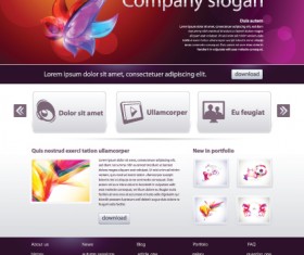 Black style Website Templates design vector 04