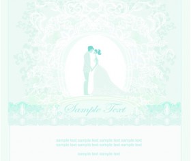 Shallow color Wedding backgrounds art vector 01