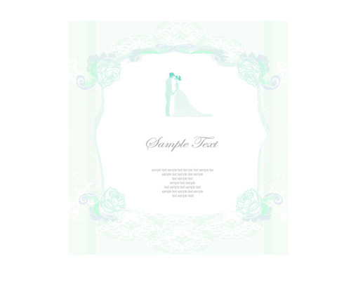 Shallow color Wedding backgrounds art vector 03