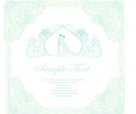 Shallow color Wedding backgrounds art vector 04