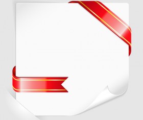 White Blank Paper design vector 02