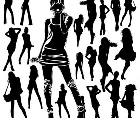 Different occupations man and woman silhouettes vector 05 free download