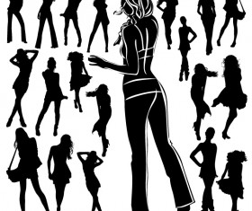 Different occupations man and woman silhouettes vector 05 free download