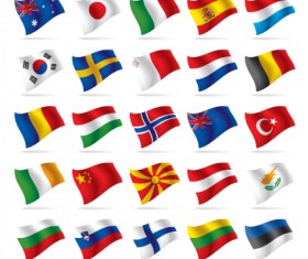 Different World Flags elements vector 02