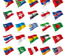 Different World Flags elements vector 03