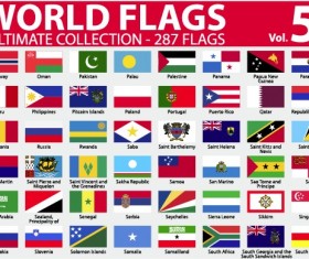 Various of World flags vector set 02
