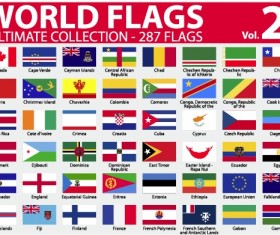 Various of World flags vector set 05