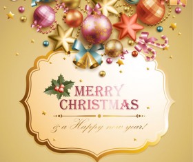 Different Xmas decorations vector material 03